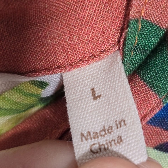 Soft Surroundings Shirt Womens Large Brown Button Up Long Sleeve Floral Boho - Picture 5 of 11